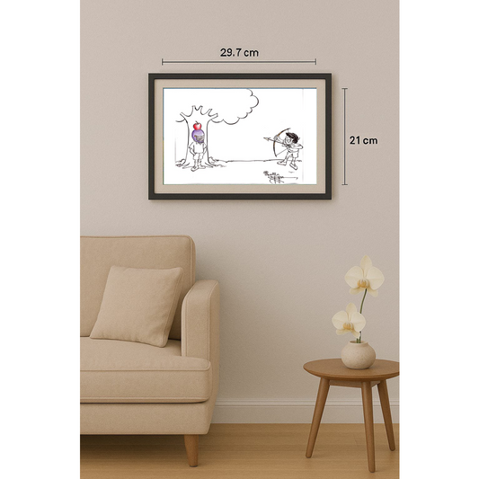 Vendra Gopalaksrishna 29x21cm Orijinal Karikatür BOD00158