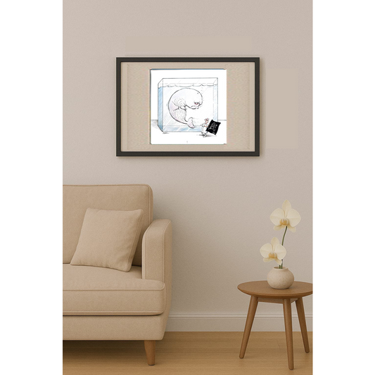 Edik Boghosian Korakaki 28x27cm Original Cartoon BOD00281