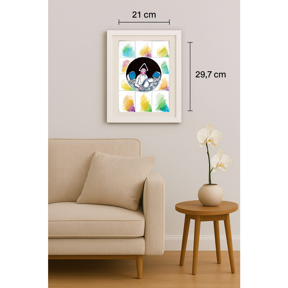 Cristian Topan 29x21cm Orijinal Karikatür BOD01651