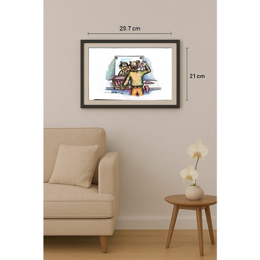 Vladimir Criveo 29x21cm Orijinal Karikatür BOD01656