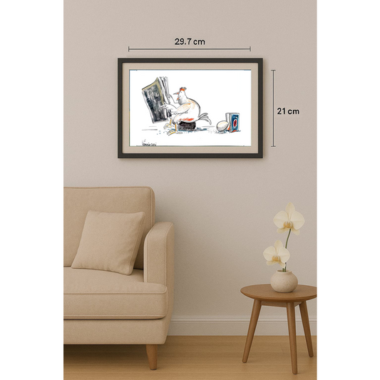 Baniasadi Mohammad Ali 29x21cm Orijinal Karikatür BOD01832