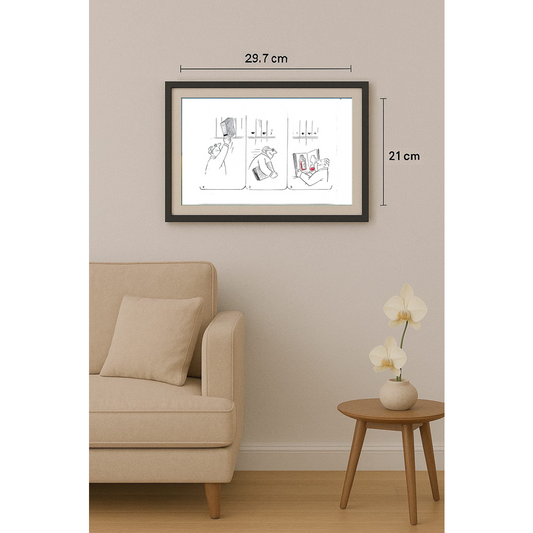 Wolfgang Schlegel 29x21cm Orijinal Karikatür BOD01833