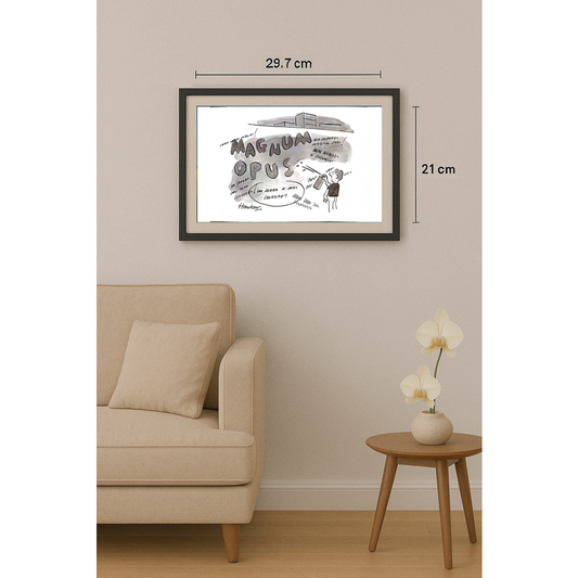 David Hawker 29x21cm Orijinal Karikatür BOD01853