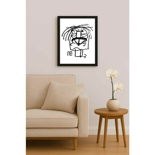 Nezih Danyal Tipler Kişiye Özel Sertifikalı Sınırlı Fine Art Karikatür Baskı NTP00244