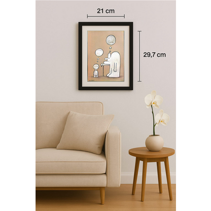 Neda Tanhaei Maghaddam 29x21cm Orijinal Karikatür Tablo BOD00007