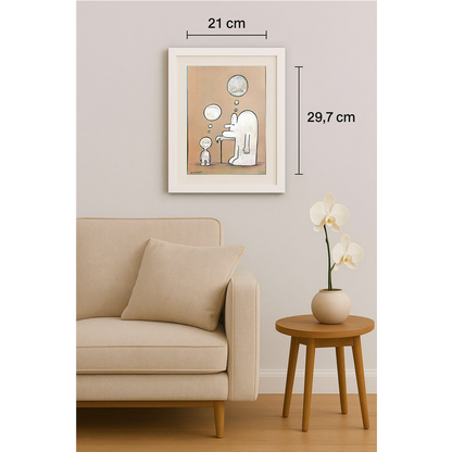 Neda Tanhaei Maghaddam 29x21cm Orijinal Karikatür Tablo BOD00007