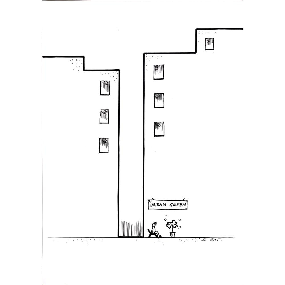 Beppe Battaçlia 29x21cm Orijinal Karikatür Tablo BOD00018