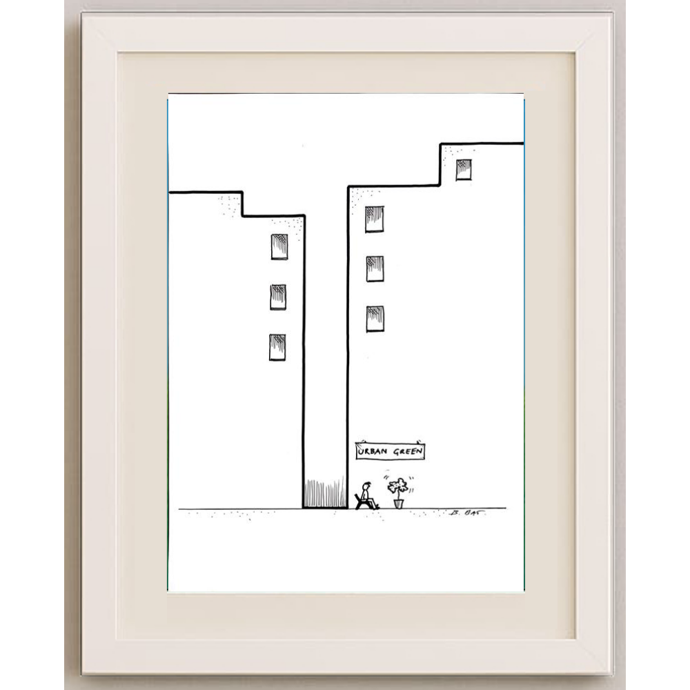 Beppe Battaçlia 29x21cm Orijinal Karikatür Tablo BOD00018