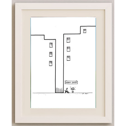 Beppe Battaçlia 29x21cm Orijinal Karikatür Tablo BOD00018