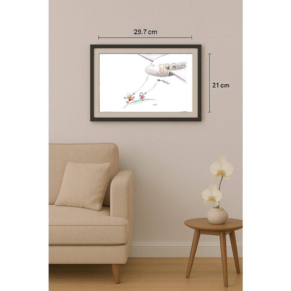 Milan Bukovac 29x21cm Orijinal Karikatür Tablo BOD00020