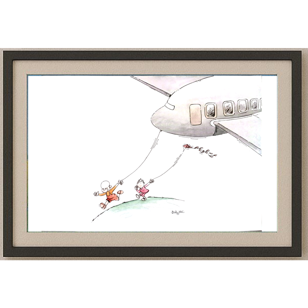 Milan Bukovac 29x21cm Orijinal Karikatür Tablo BOD00020