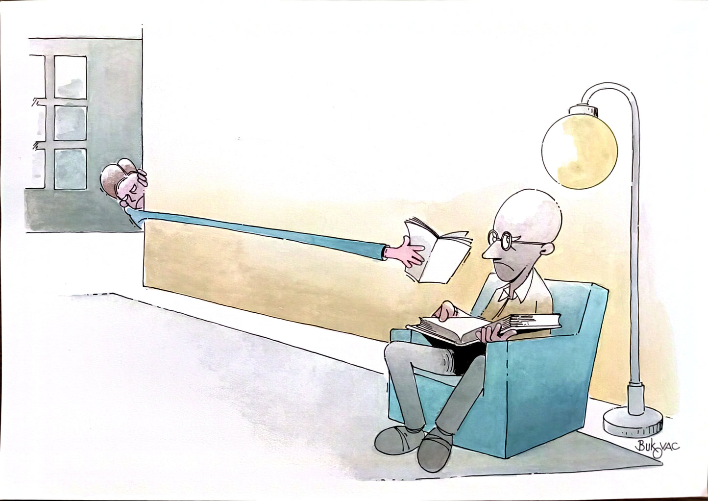 Mehrdad Samadi Zakaria 29x21cm Original Cartoon BOD00001