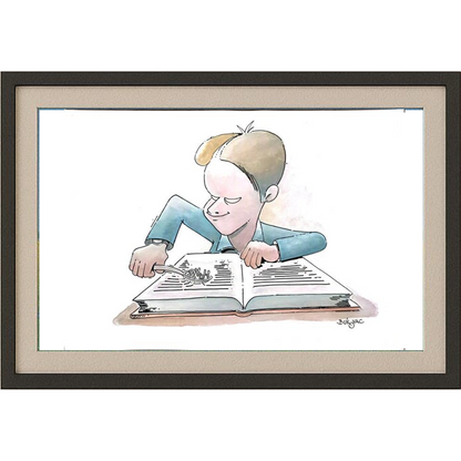 Milan Bukovac 29x21cm Orijinal Karikatür Tablo BOD00024