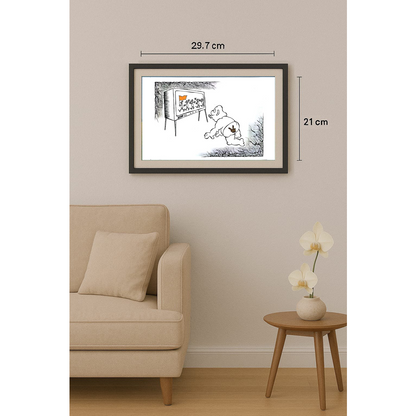 Marian Lupu 29x21cm Orijinal Karikatür Tablo BOD00030