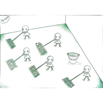 Marian Lupu 29x21cm Orijinal Karikatür Tablo BOD00034