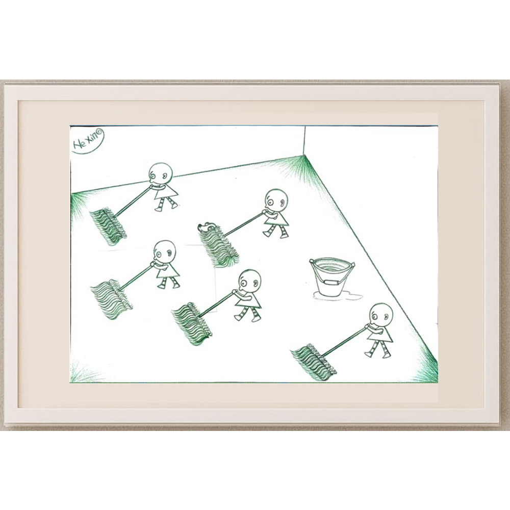 Marian Lupu 29x21cm Orijinal Karikatür Tablo BOD00034