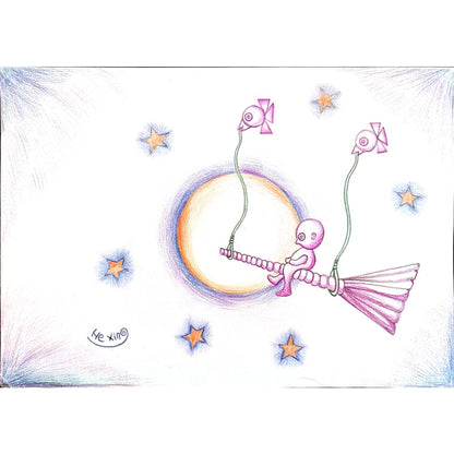 Marian Lupu 29x21cm Orijinal Karikatür Tablo BOD00035