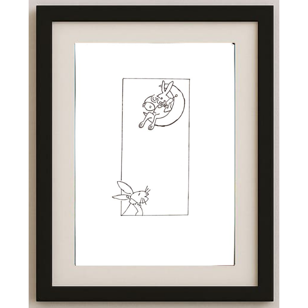 Wang Shou 29x21cm Orijinal Karikatür Tablo BOD00038