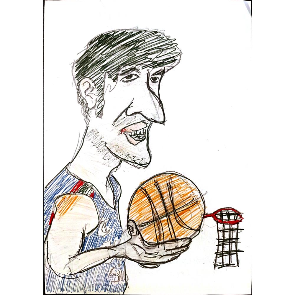 Popovic Pable 29x21cm Original Cartoon BOD00081