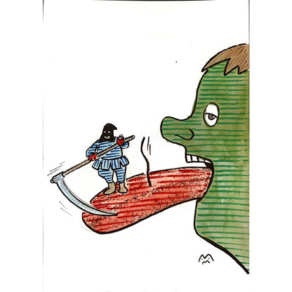 Mileta Milaradovic 25x17cm Original Cartoon BOD00083