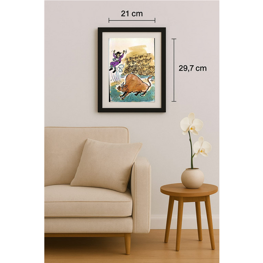 Mileta Milaradovic 29x21cm Original Cartoon BOD00084