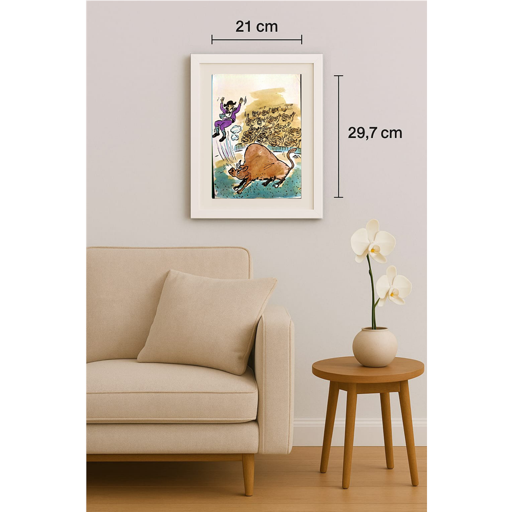 Mileta Milaradovic 29x21cm Original Cartoon BOD00084