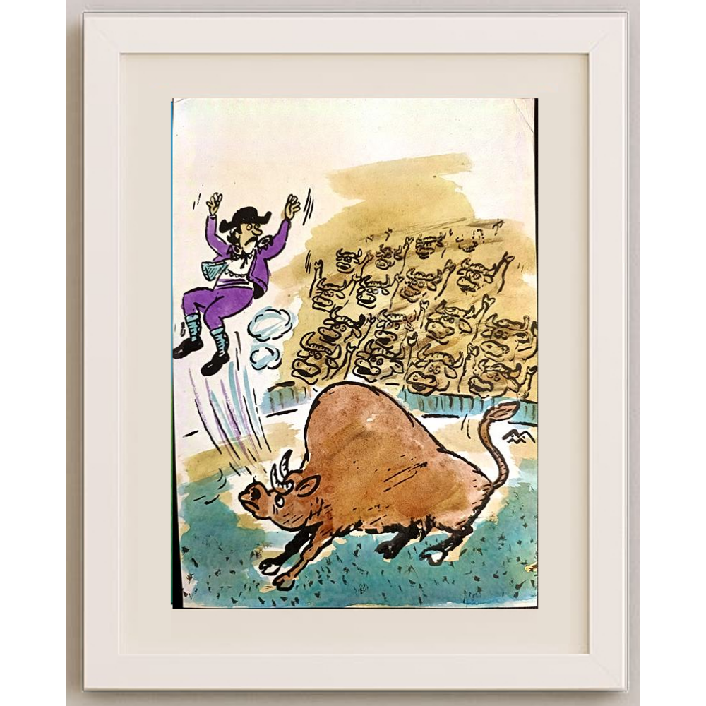 Mileta Milaradovic 29x21cm Original Cartoon BOD00084