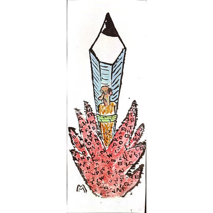 Mileta Milaradovic 29x11cm Original Cartoon BOD00086