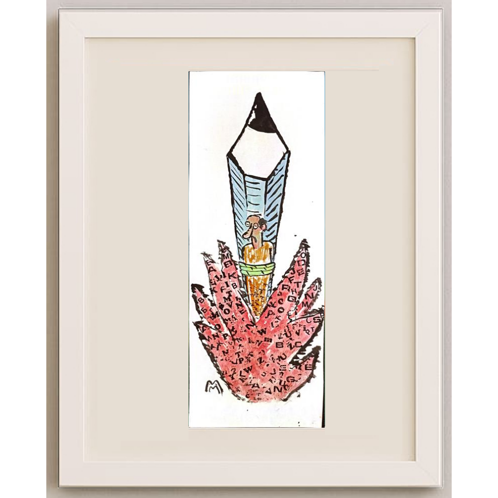 Mileta Milaradovic 29x11cm Original Cartoon BOD00086