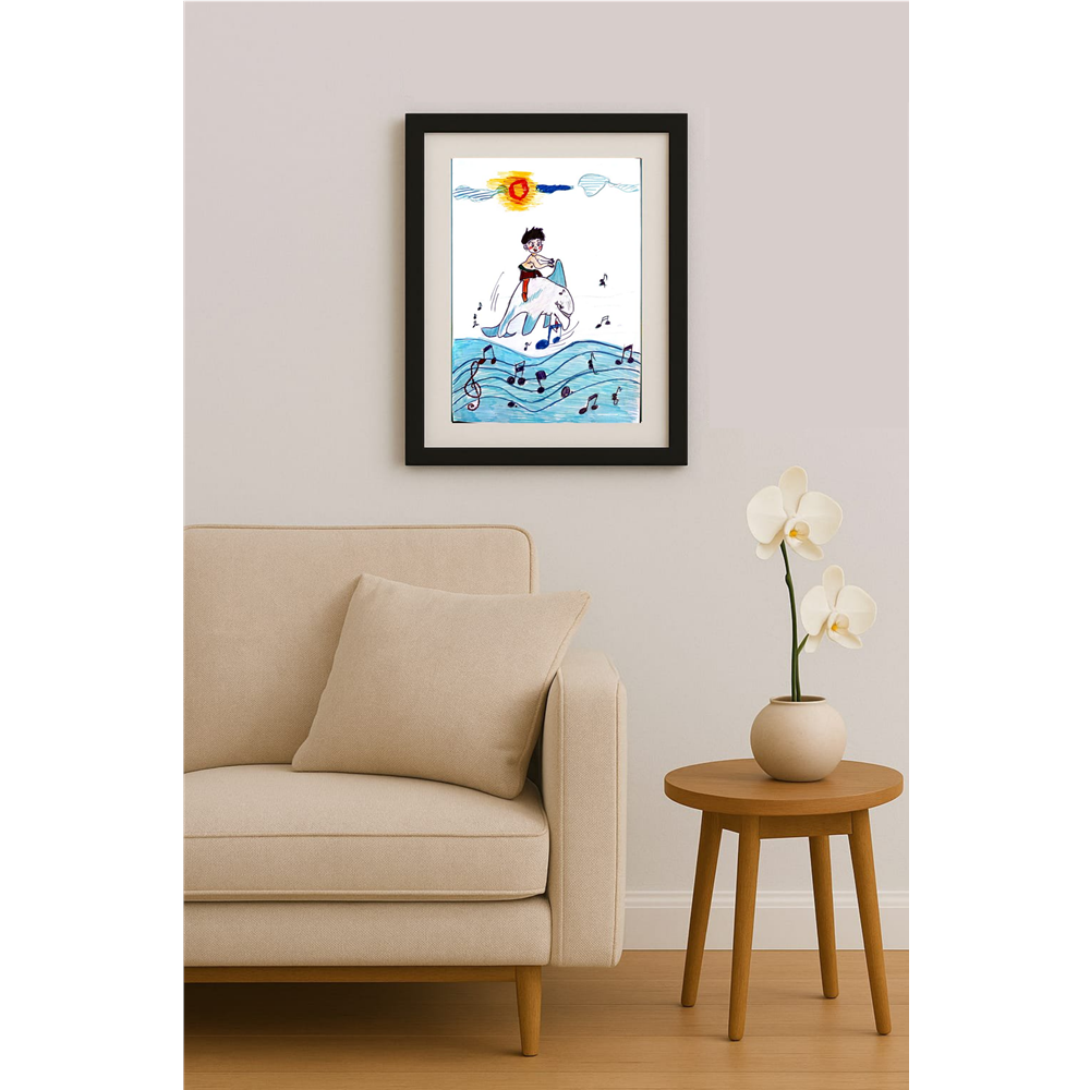 Andela Jecic 25x17cm Orijinal Karikatür Tablo BOD00090