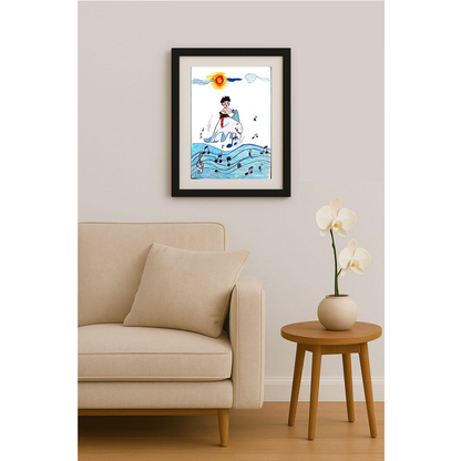 Andela Jecic 25x17cm Orijinal Karikatür Tablo BOD00090