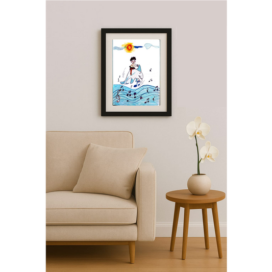 Andela Jecic 25x17cm Orijinal Karikatür Tablo BOD00090