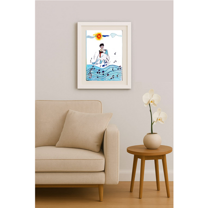 Andela Jecic 25x17cm Orijinal Karikatür Tablo BOD00090