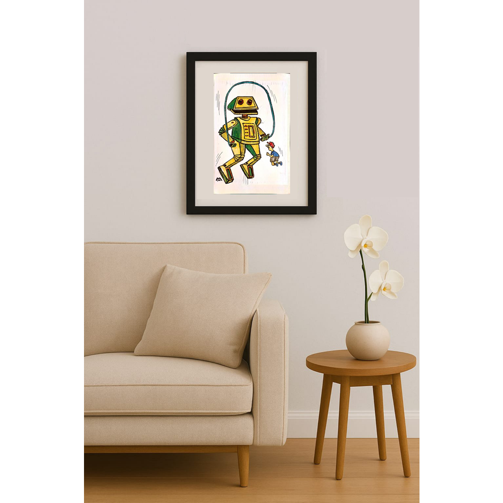 Mileta Miloradovic 19x29cm Orijinal Karikatür Tablo BOD00091