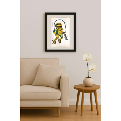 Mileta Miloradovic 19x29cm Orijinal Karikatür Tablo BOD00091