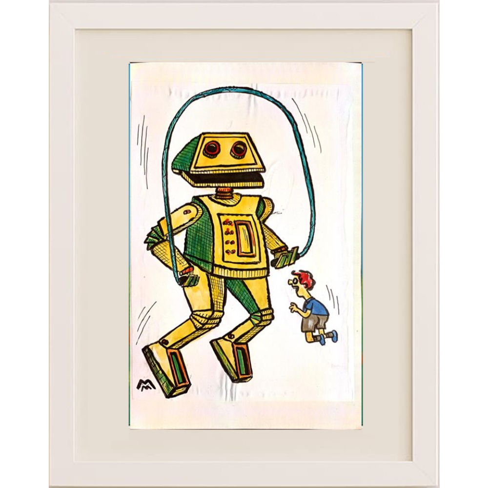 Mileta Miloradovic 19x29cm Orijinal Karikatür Tablo BOD00091