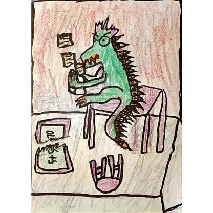 Iva Markovic 29x21cm Orijinal Karikatür Tablo BOD00094