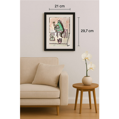 Iva Markovic 29x21cm Orijinal Karikatür Tablo BOD00094