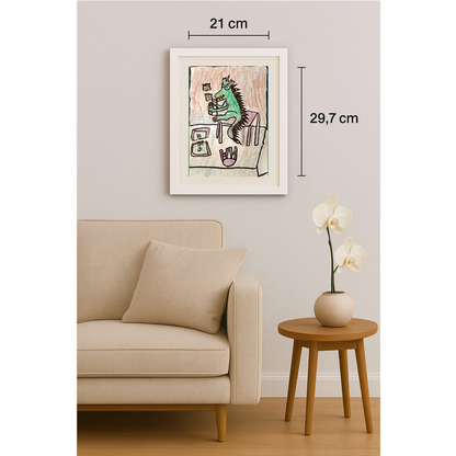 Iva Markovic 29x21cm Orijinal Karikatür Tablo BOD00094