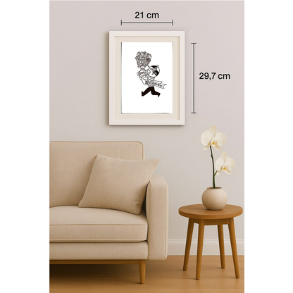 Yu Yangnan 29x21cm Orijinal Karikatür Tablo BOD00095