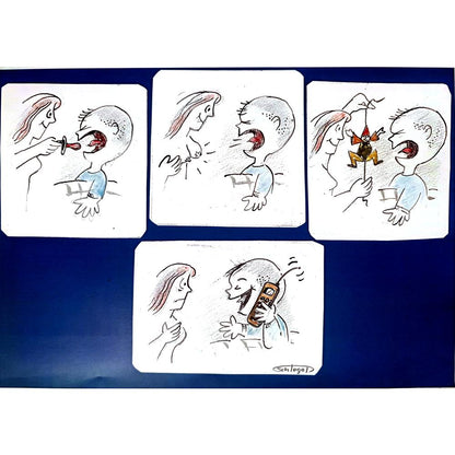 Wolfgang Schlegel 27x19cm Original Cartoon BOD00098