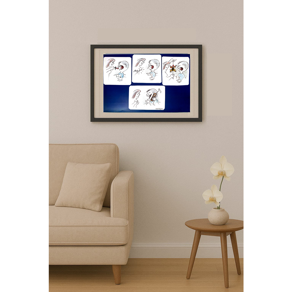 Wolfgang Schlegel 27x19cm Original Cartoon BOD00098