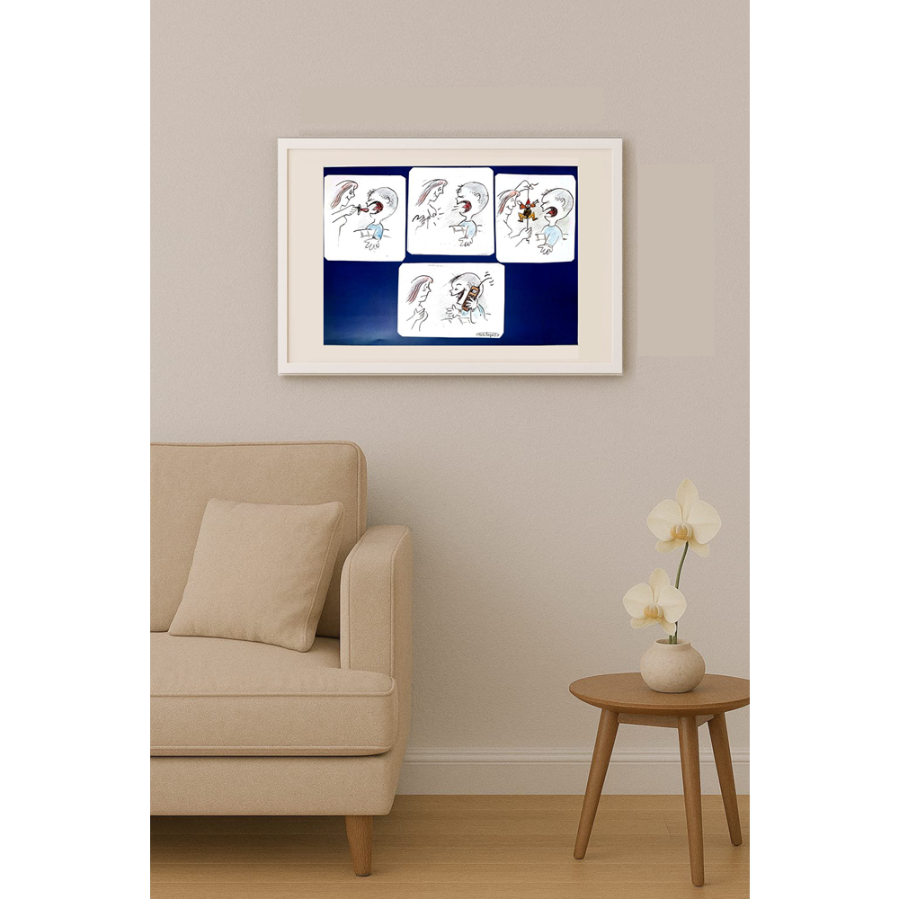 Wolfgang Schlegel 27x19cm Original Cartoon BOD00098