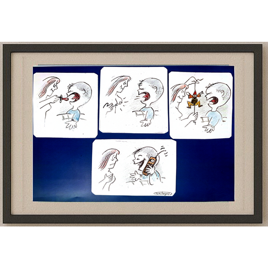 Wolfgang Schlegel 27x19cm Original Cartoon BOD00098