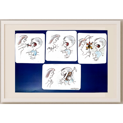 Wolfgang Schlegel 27x19cm Original Cartoon BOD00098