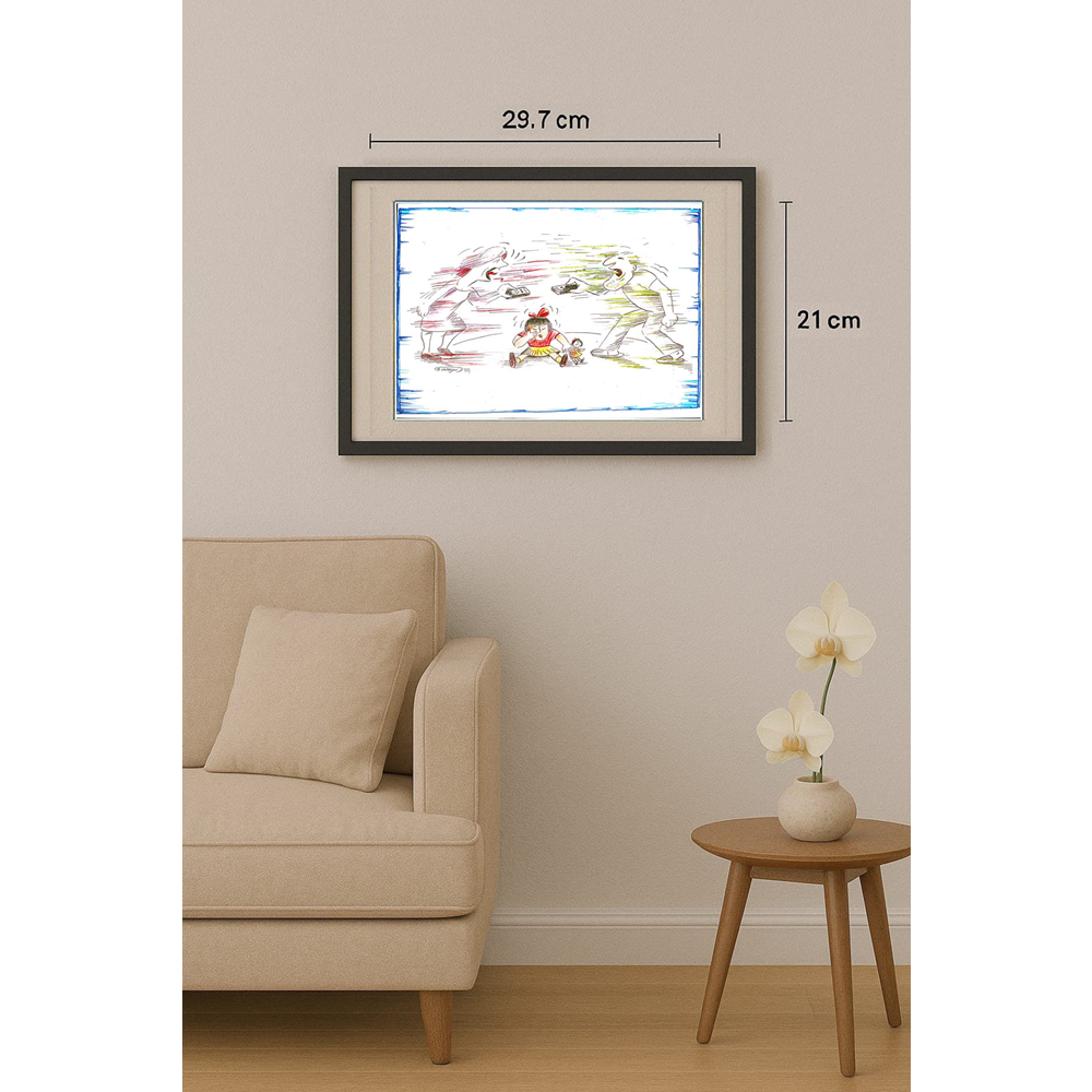 Wolfgang Schlegel 29x21cm Original Cartoon BOD00109