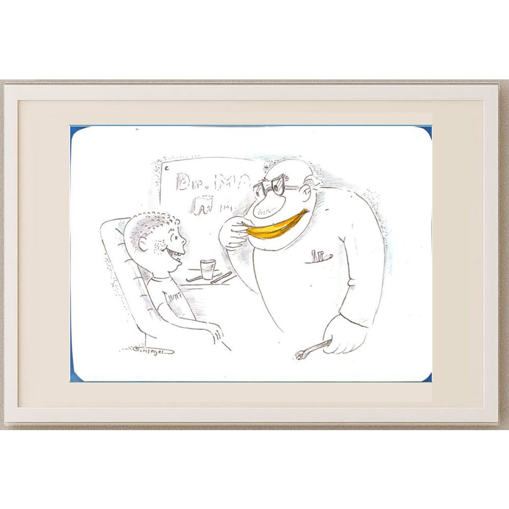 Wolfgang Schlegel 29x21cm Original Cartoon BOD00110