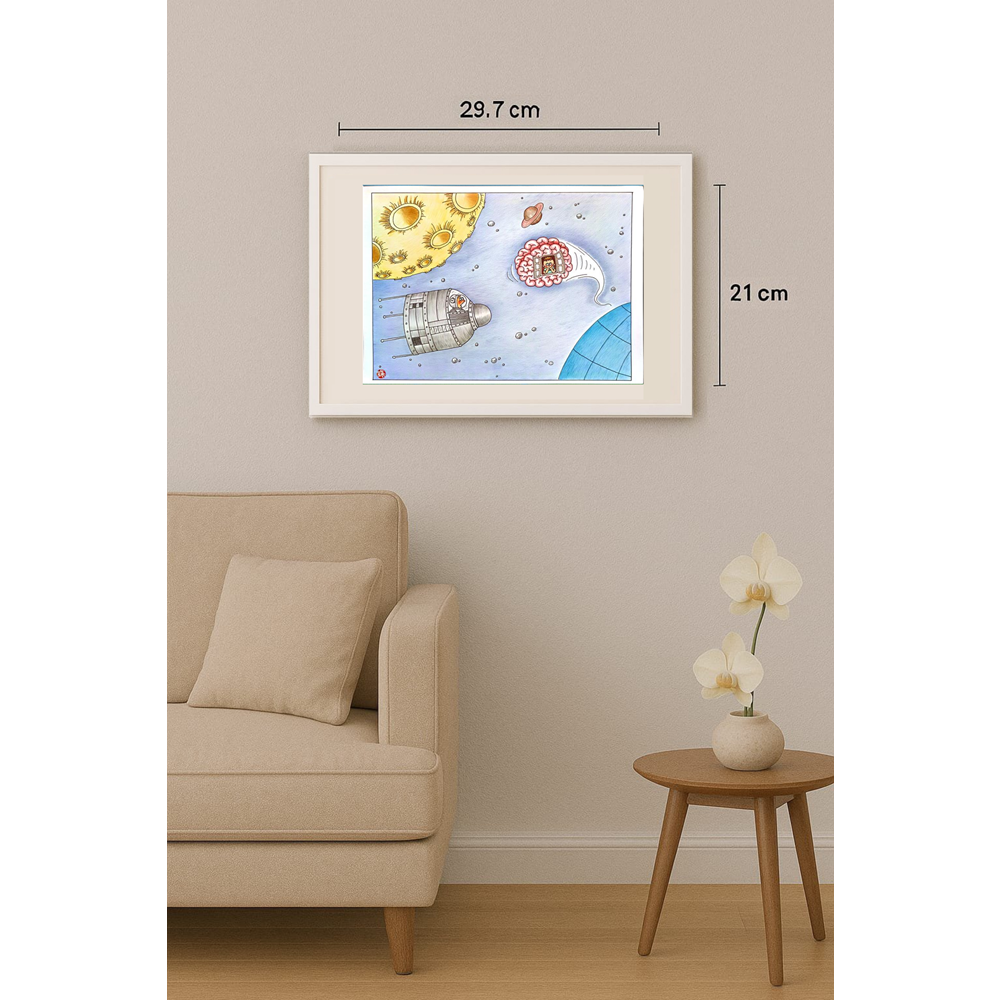 Huang Kun 29x21cm Original Cartoon BOD00112