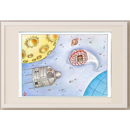 Huang Kun 29x21cm Original Cartoon BOD00112