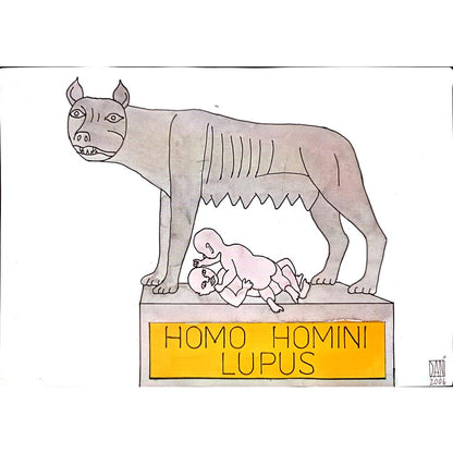 Mihai Danleiescu 29x21cm Original Cartoon BOD00116